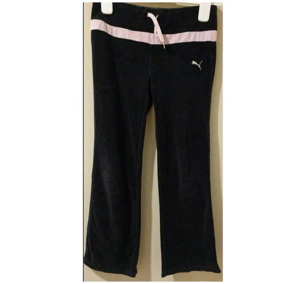 Puma Girls Velvet Sweatpants, Medium - Picture 1 of 5